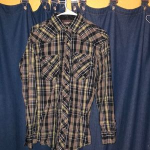 A Small Cowboy Up Button Down